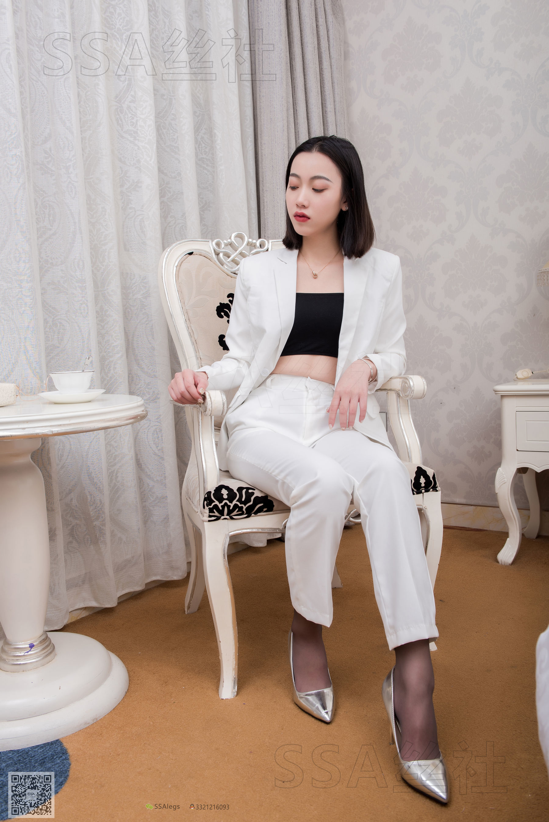 [SSA丝社]超清写真_No.065_大大_白衣西裤-写真图集共122P 6