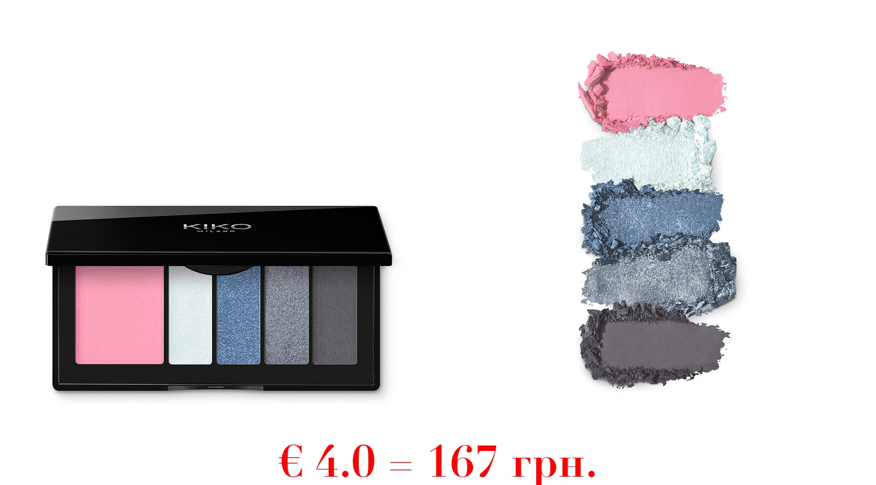 smart eyes and cheeks palettePalette für Augen und Gesicht mit 1 Rouge und 4 Lidschatten