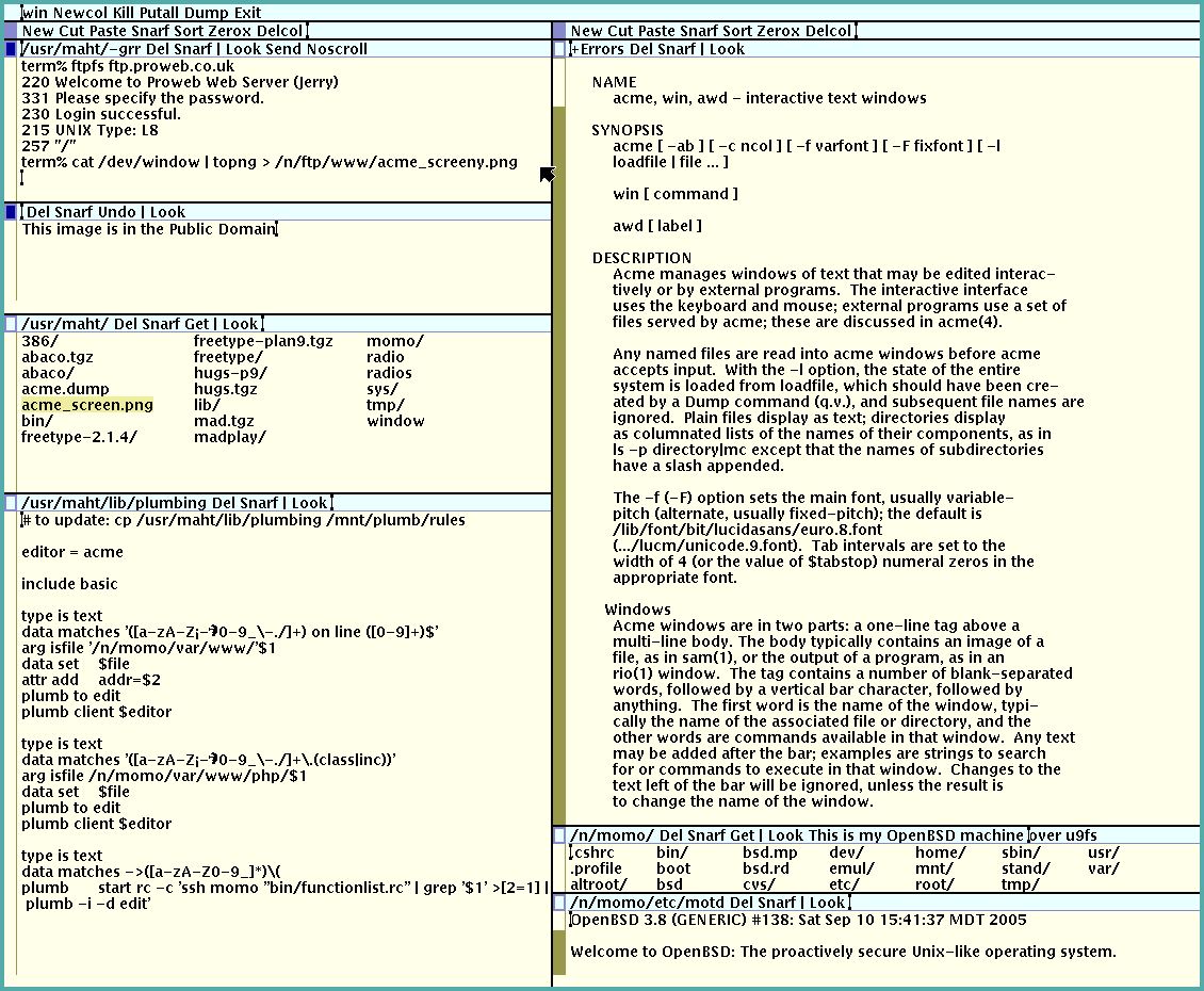 Interactive text. Acme (программное обеспечение). Plan 9 Операционная система. 9 Plan Интерфейс. EMACS Acme.