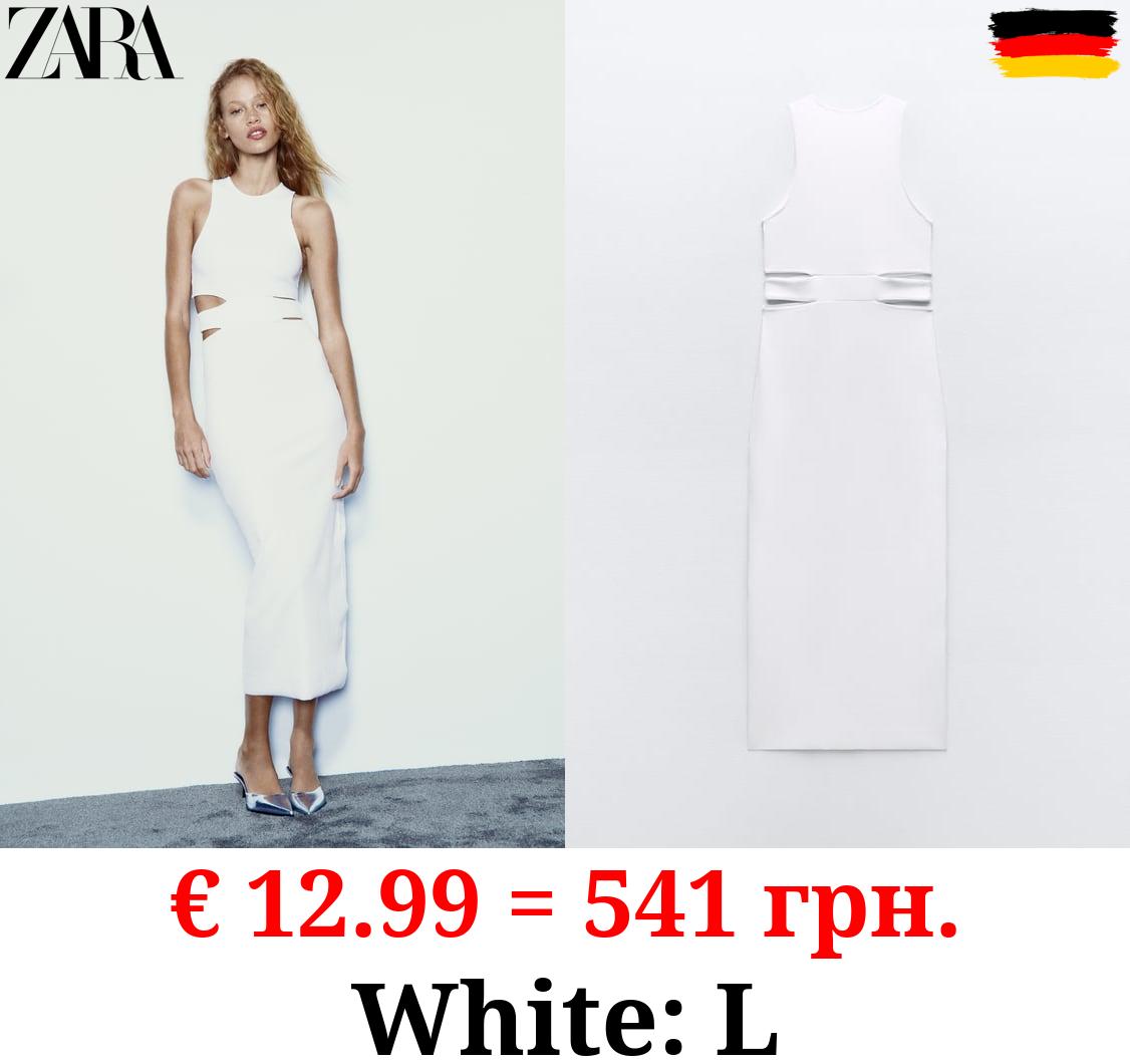 LONG FITTED DRESS WITH CUT-OUT DETAIL