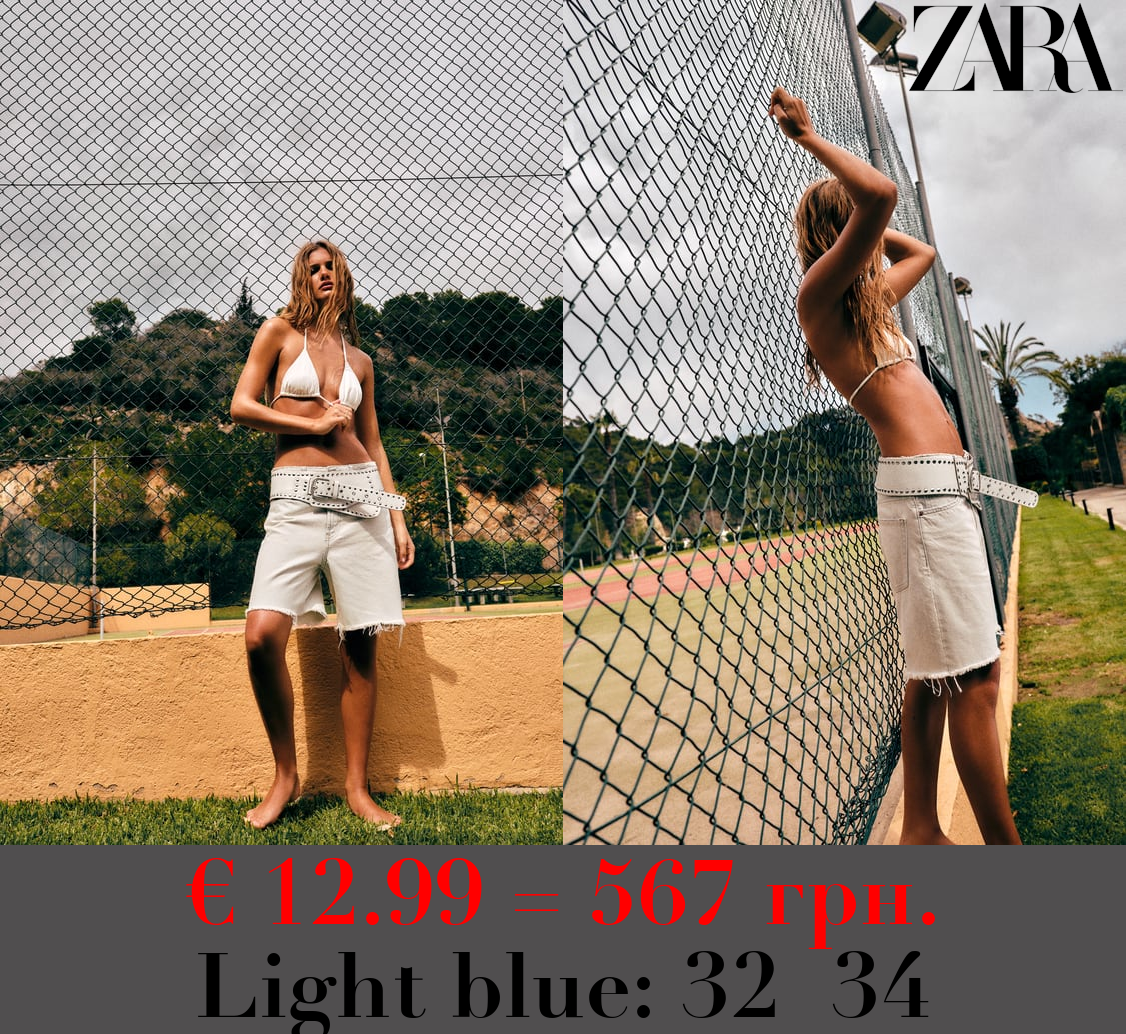 TRF MID-RISE DENIM BERMUDA SHORTS