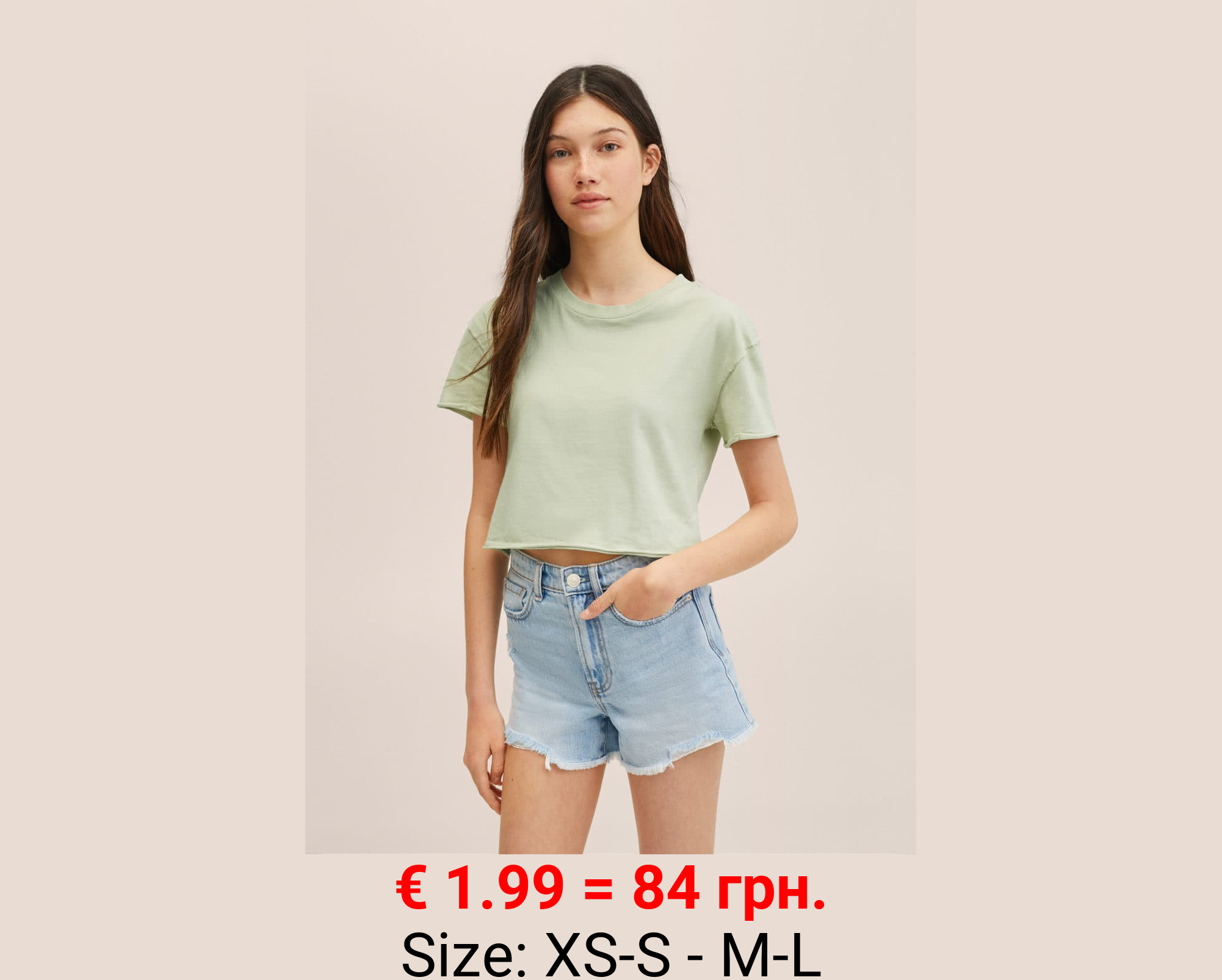 Camiseta crop algodón