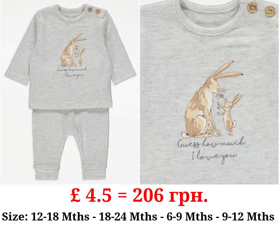 Guess How Much I Love You Grey Jumper and Trousers Outfit