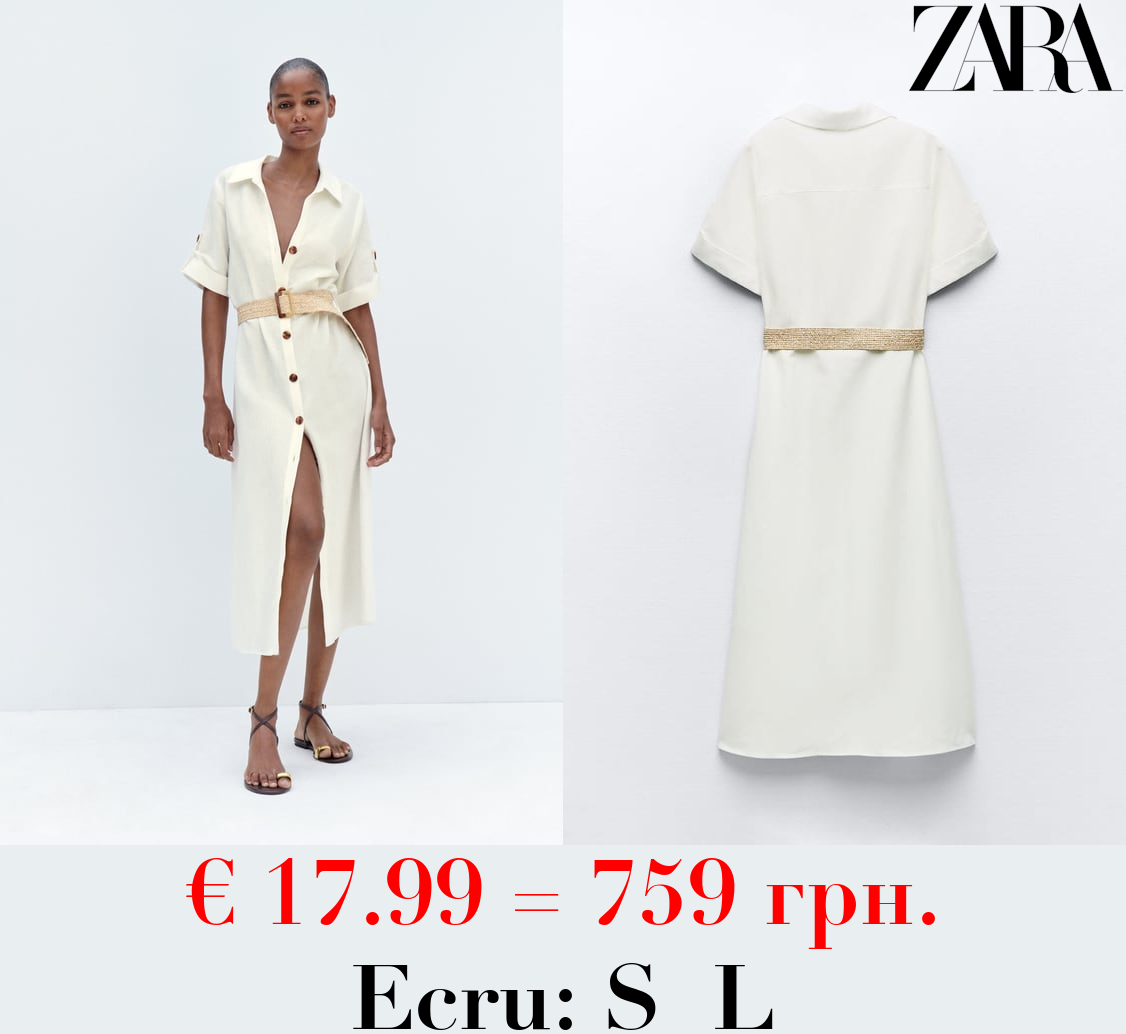 SHIRT DRESS WITH BELT