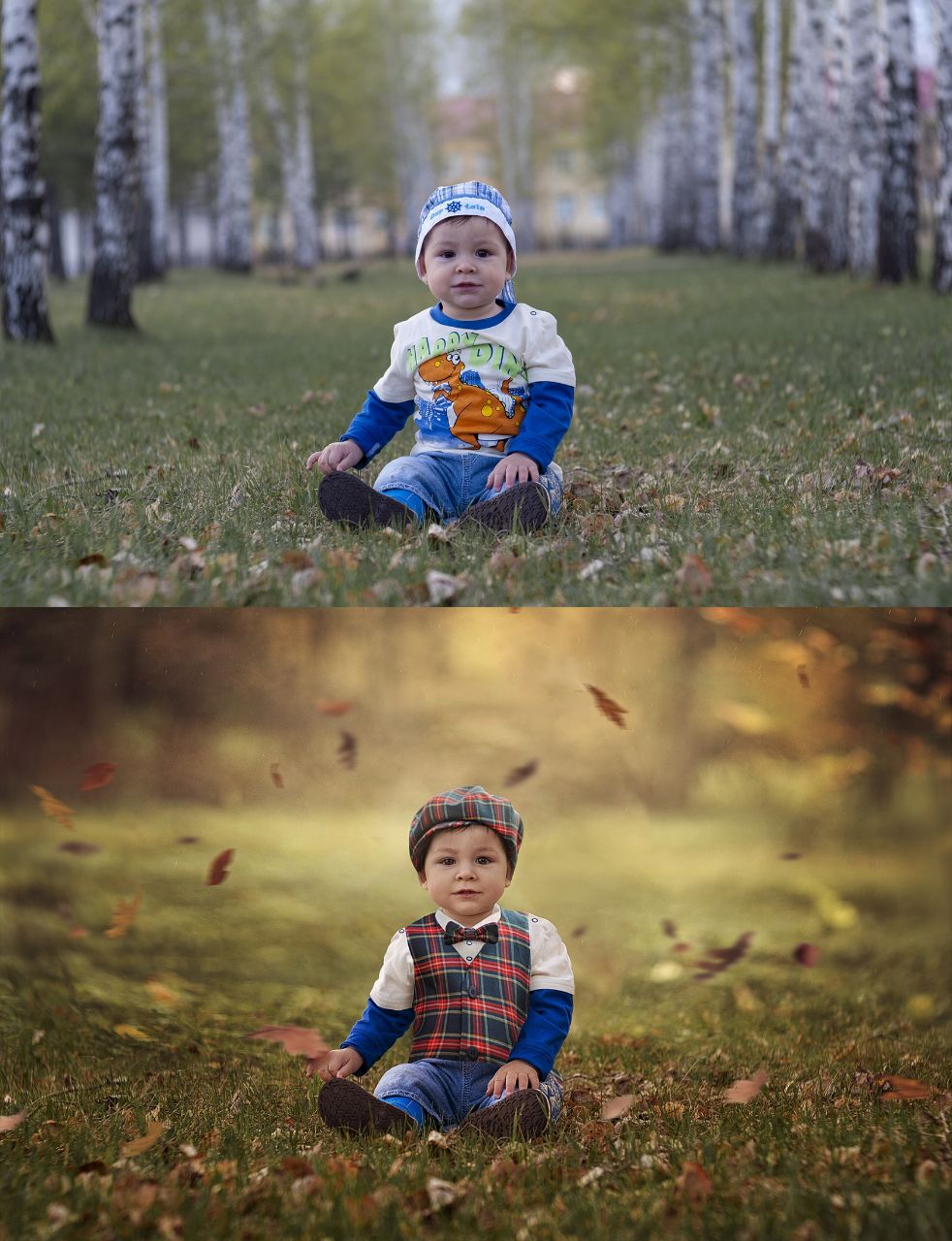 Фотографии до и после обработки