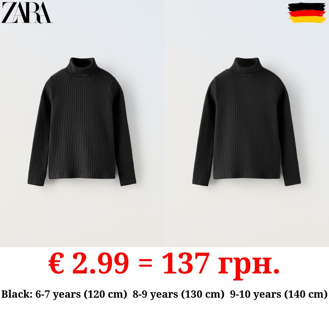 RIBBED TURTLENECK T-SHIRT