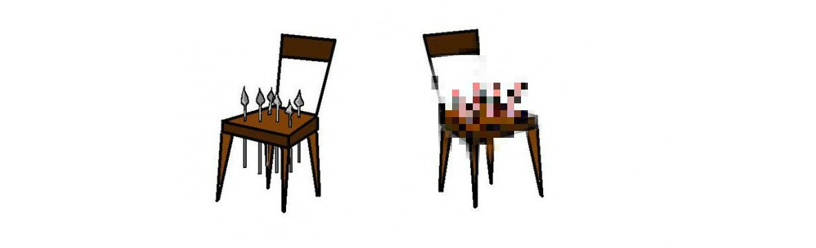 Загадка два стула на одном пики. Стул с пиками. Пики точеные. Два стула. Табуретка с пиками точеными.