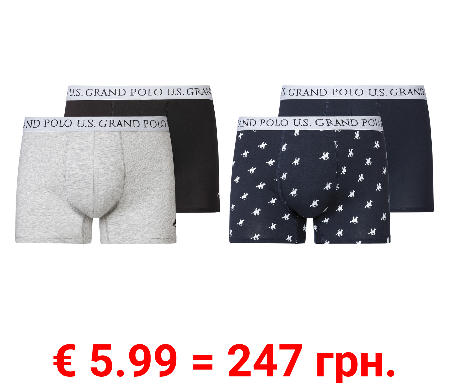 LIVERGY® Herren Boxer, 2 Stück, hoher Baumwollanteil