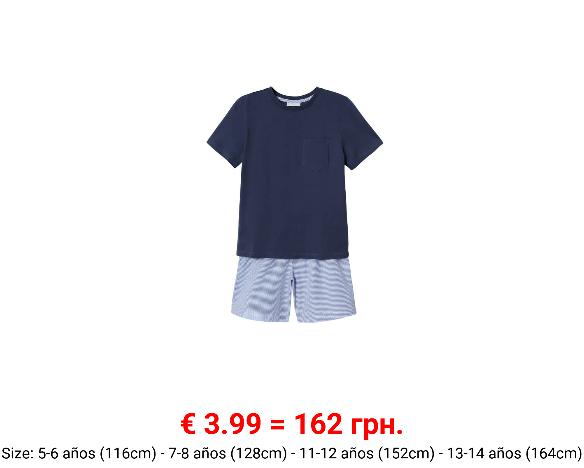 Pijama corto algodón