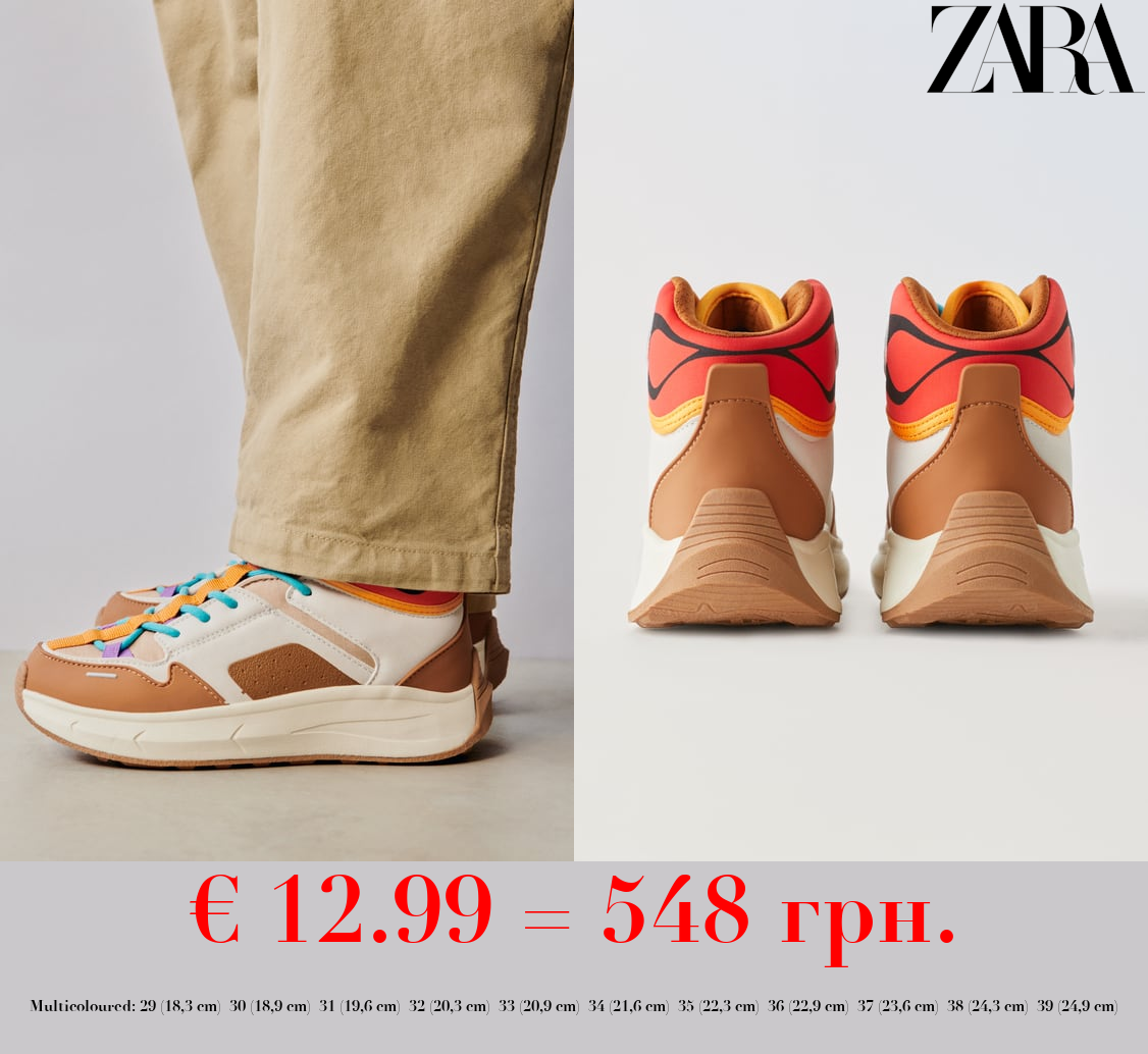 MULTI-PIECE HIGH TOP SNEAKERS