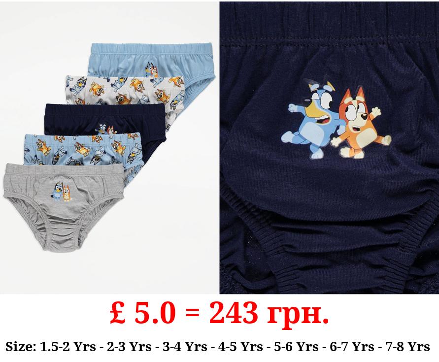 Bluey Character Print Briefs 5 Pack