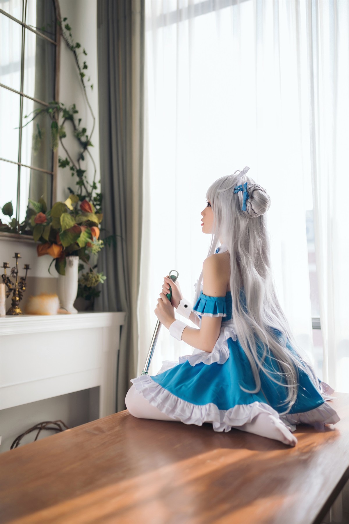 焖焖碳 Cosplay 小天鹅女仆 23