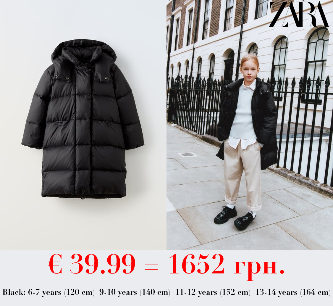 EXTRALONG DOWN AND FEATHER JACKET