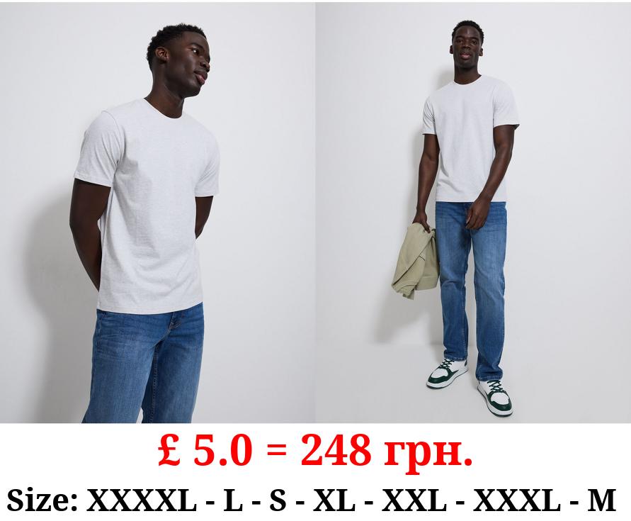 Oatmeal Crew Neck Marl T-Shirt