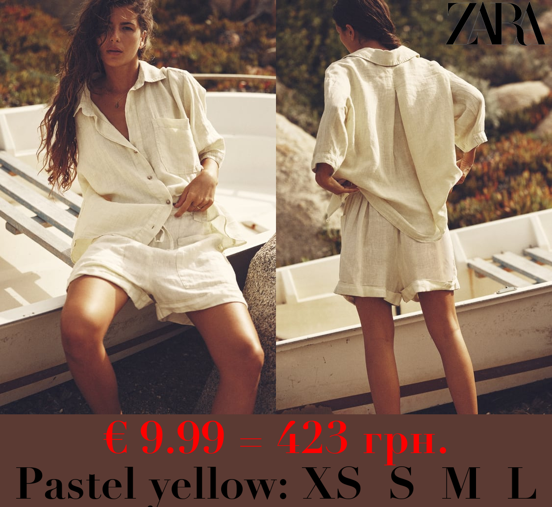 LINEN BERMUDAS WITH POCKETS