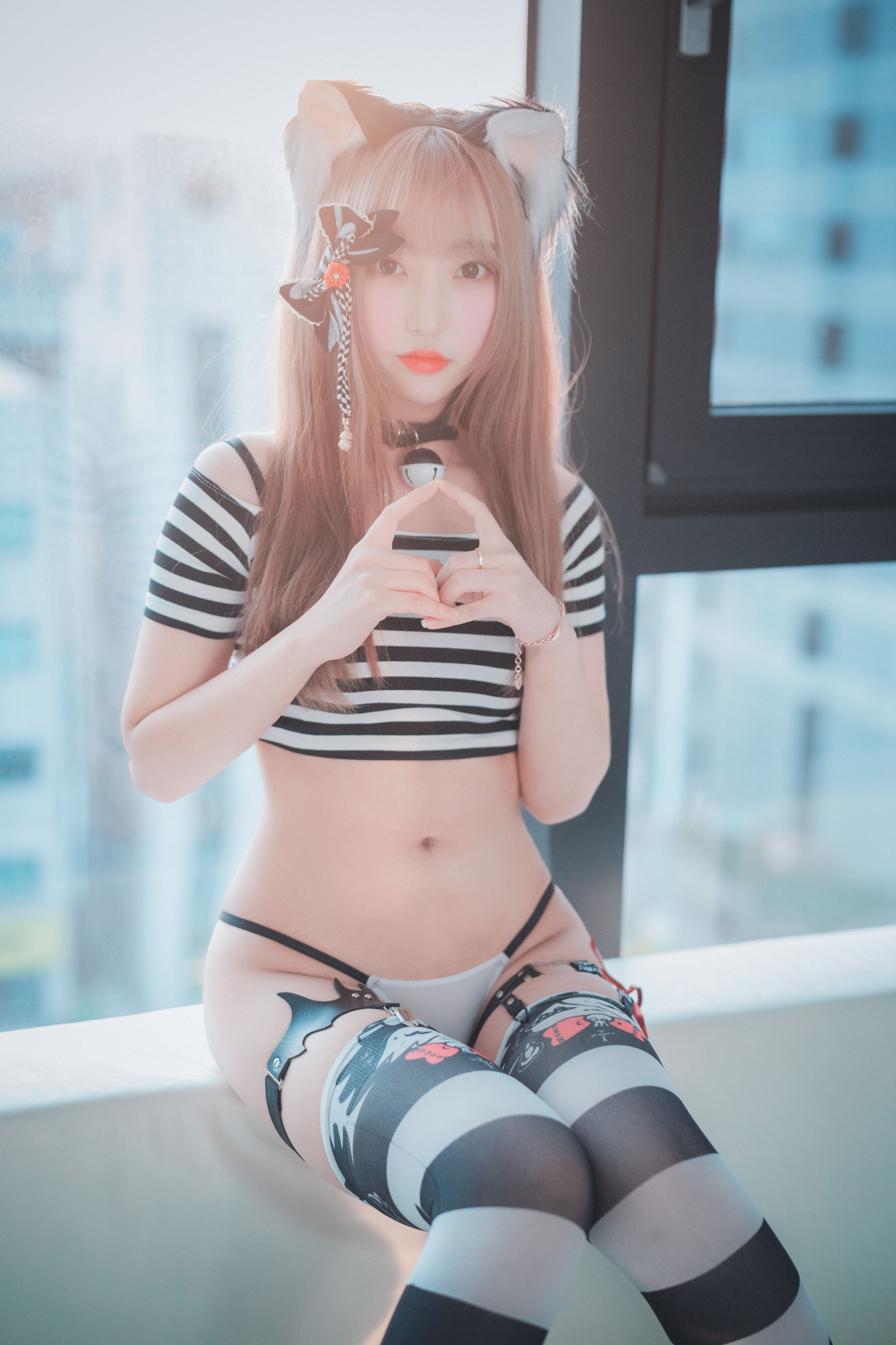 Hanari(하나리) - [DJAWA] Catgirl in Stripes [91P-814MB] 39