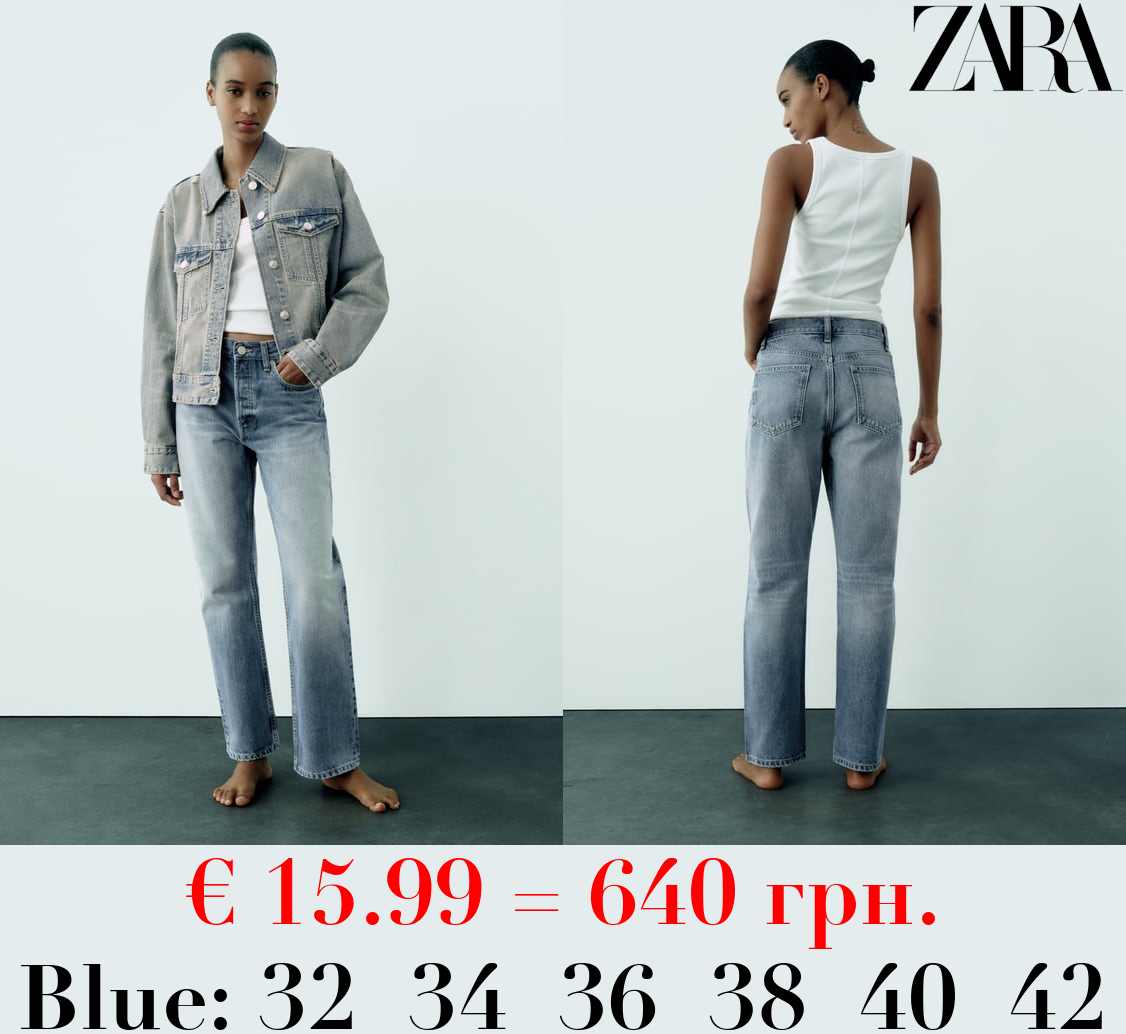 TRF STRAIGHT-LEG MID-RISE JEANS