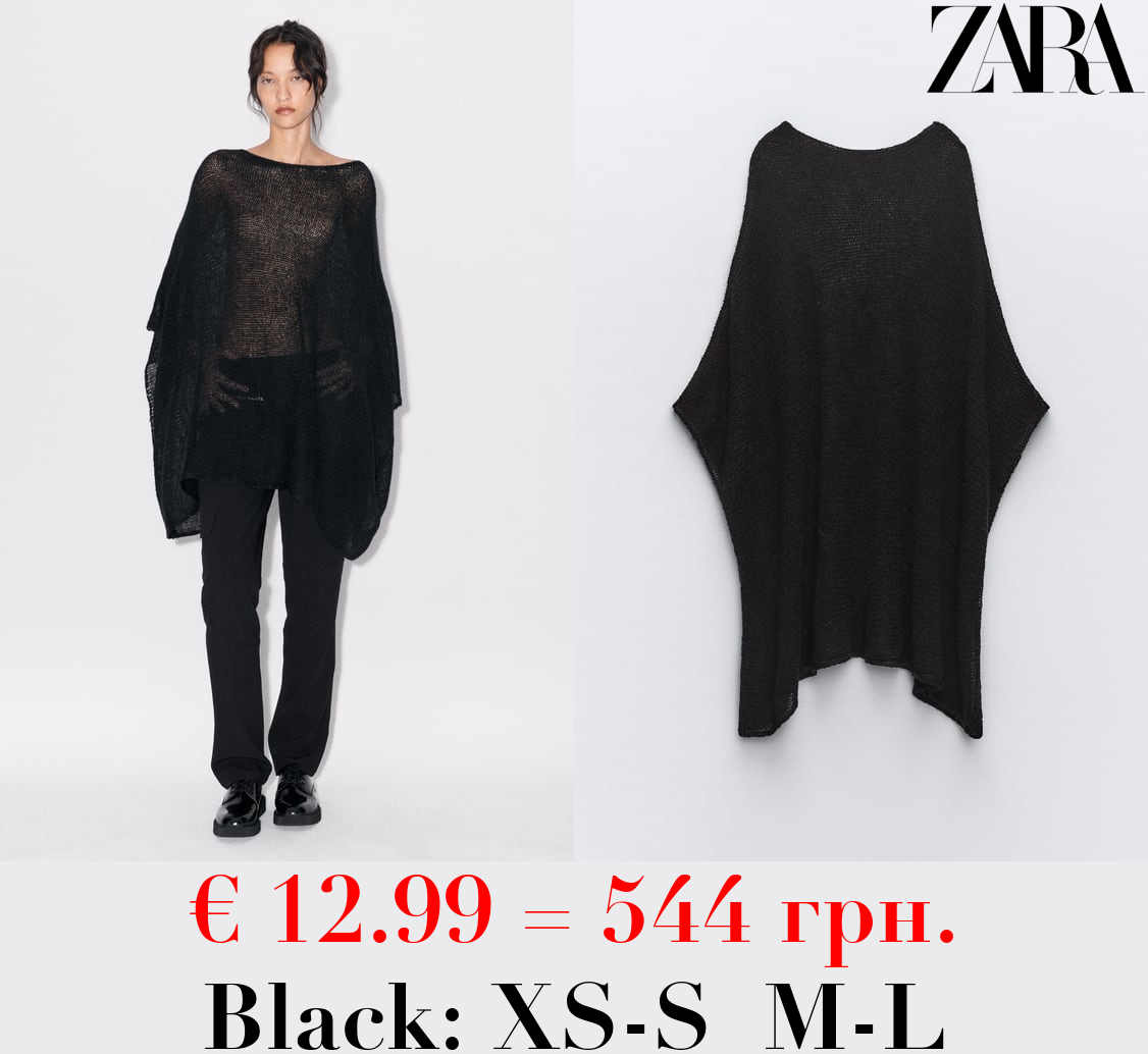 OPEN KNIT CAPE