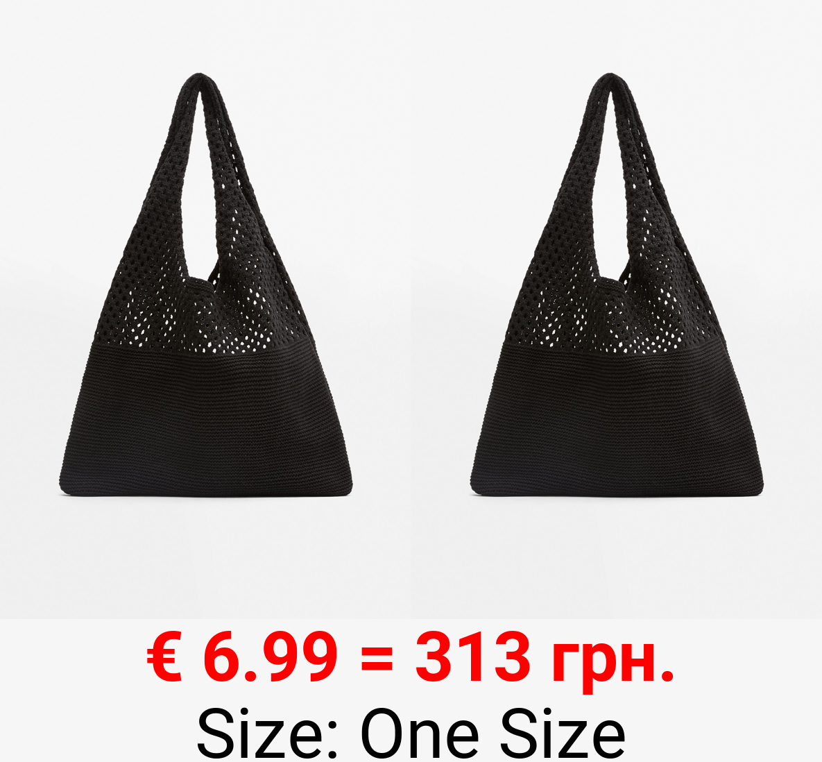 Mesh fabric shopper bag