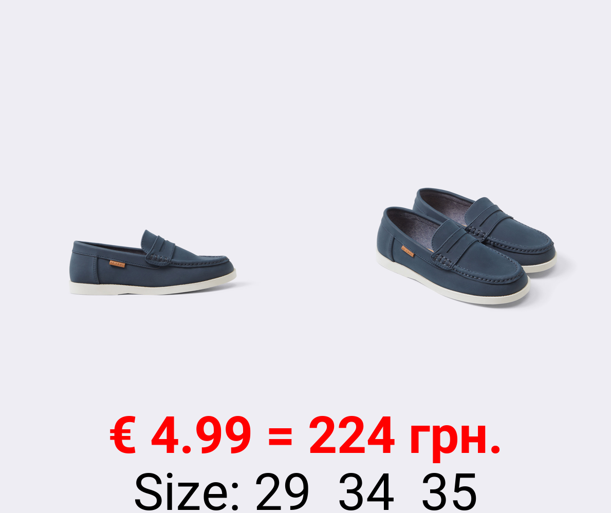 Penny strap deck shoes
