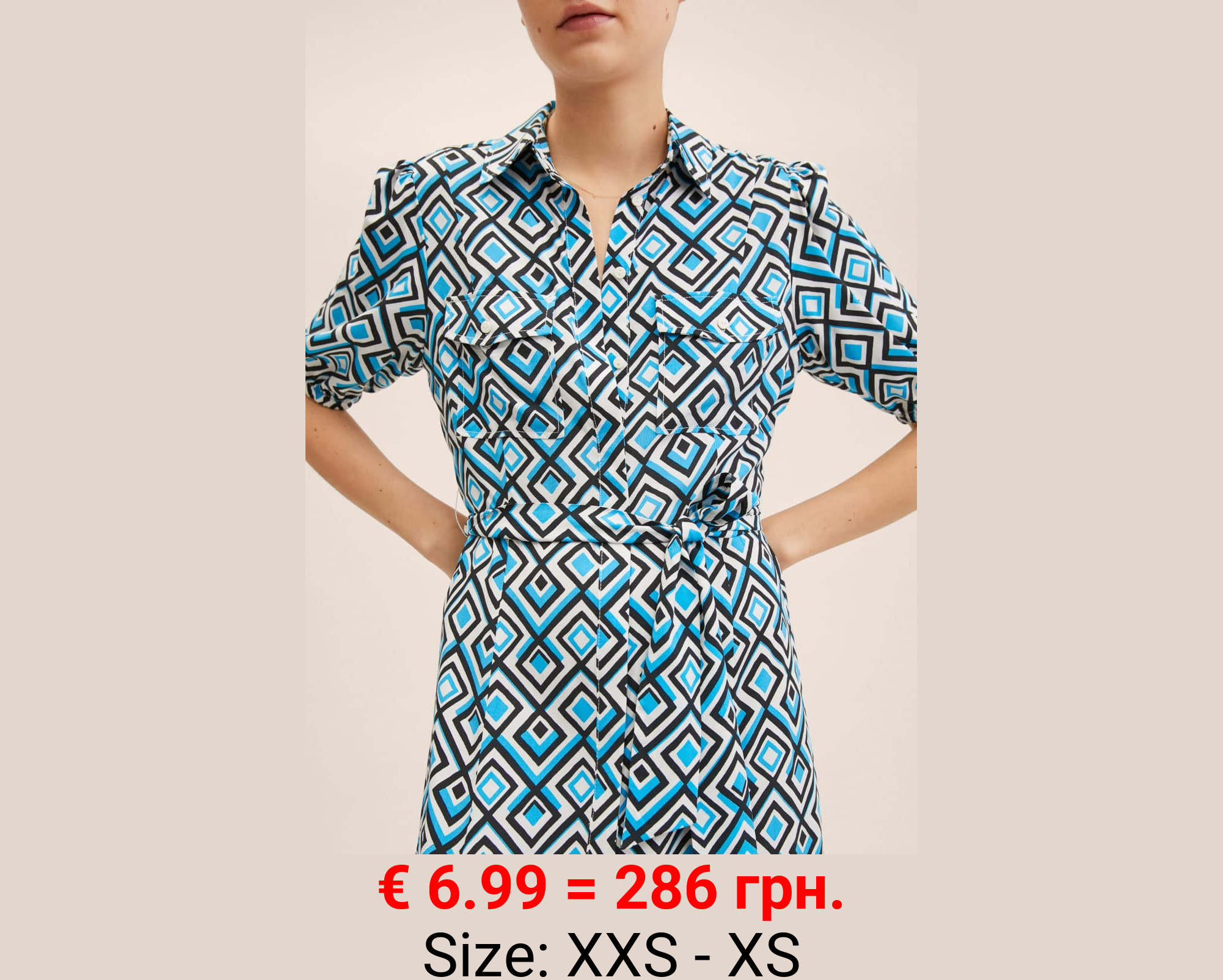 Vestido camisero estampado