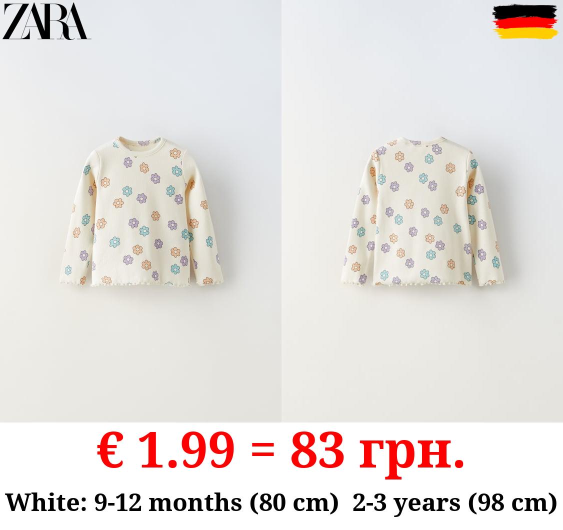 RIBBED T-SHIRT WITH PRINT