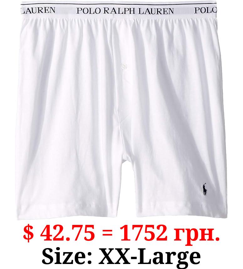 POLO Ralph Lauren Men's Classic Fit Cotton Knit Boxers, 3-Pack