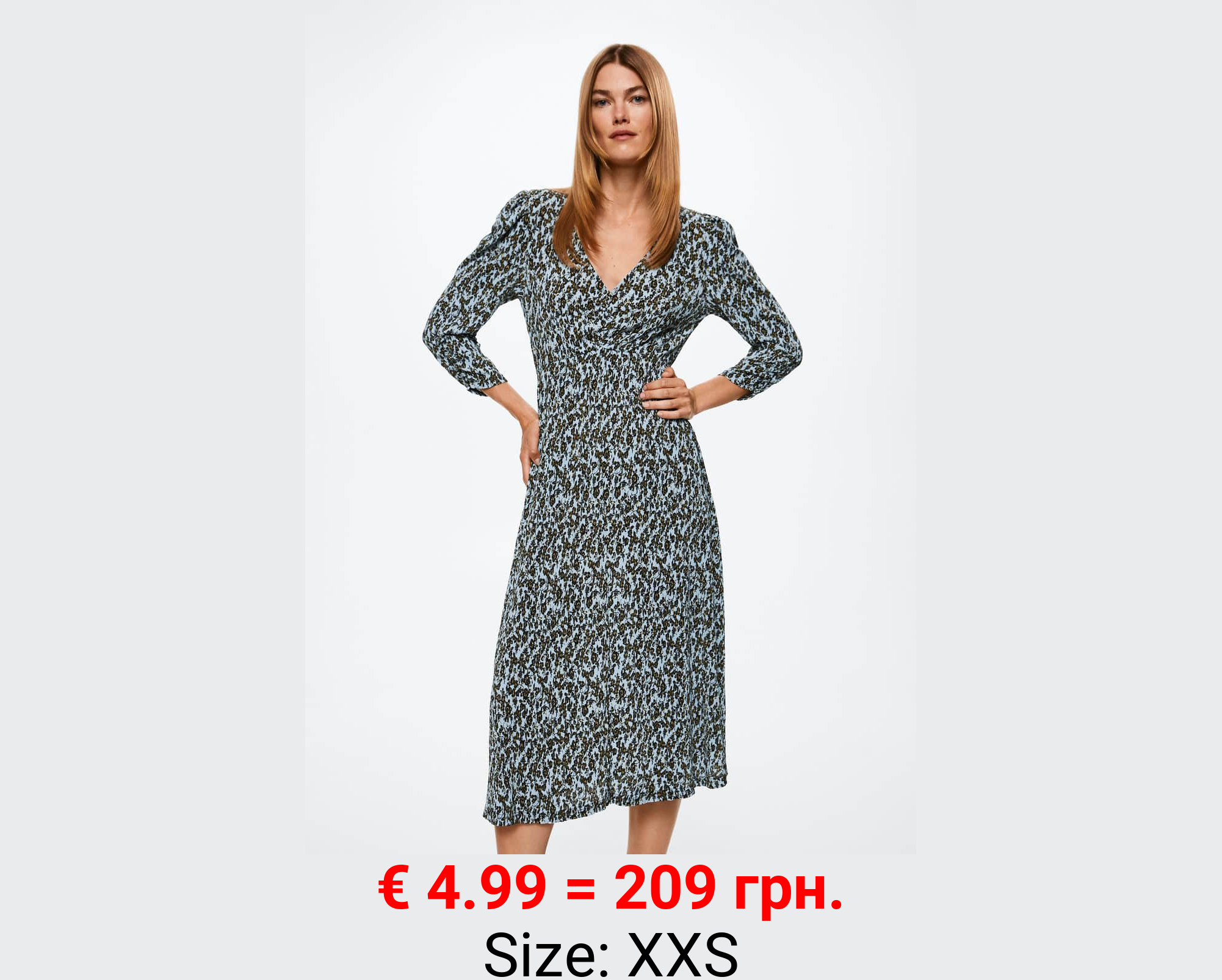 Vestido plisado estampado