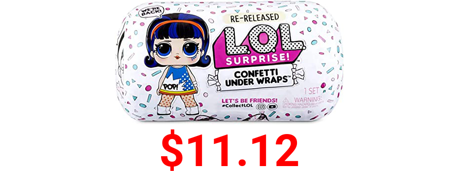LOL Surprise Confetti Under Wraps Playset Re-Released Toy Doll with 15 Surprises - Girls Gifts Baby Doll Set with Doll Accessories - Birthday Present for Girls Ages 6-11 Years