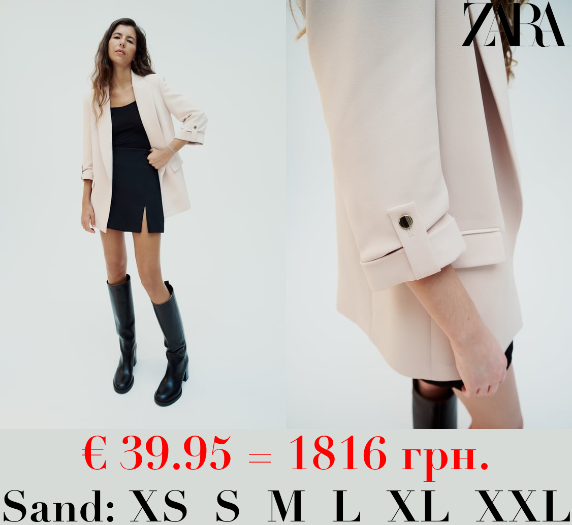 BLAZER WITH ROLLED-UP SLEEVES