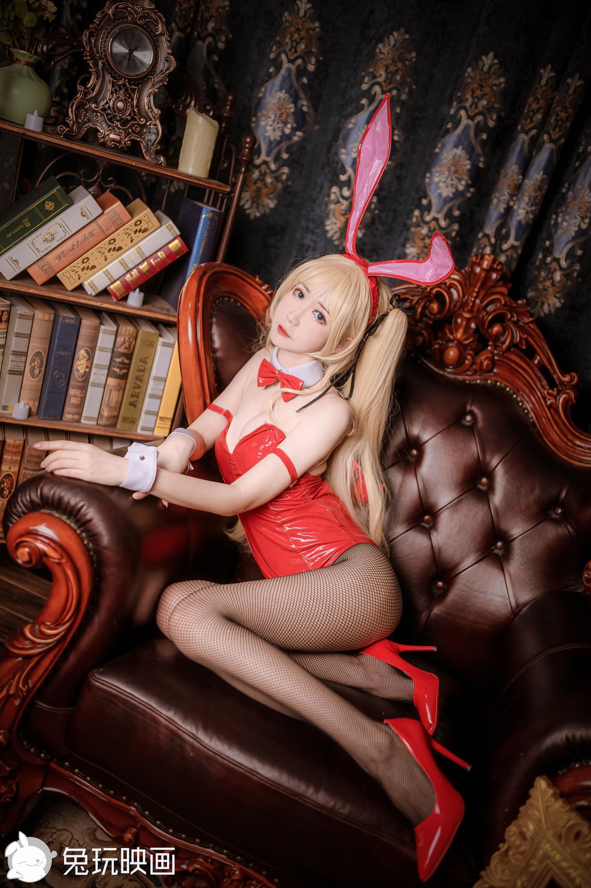 兔玩映画 Cosplay 兔女郎 红黑 11
