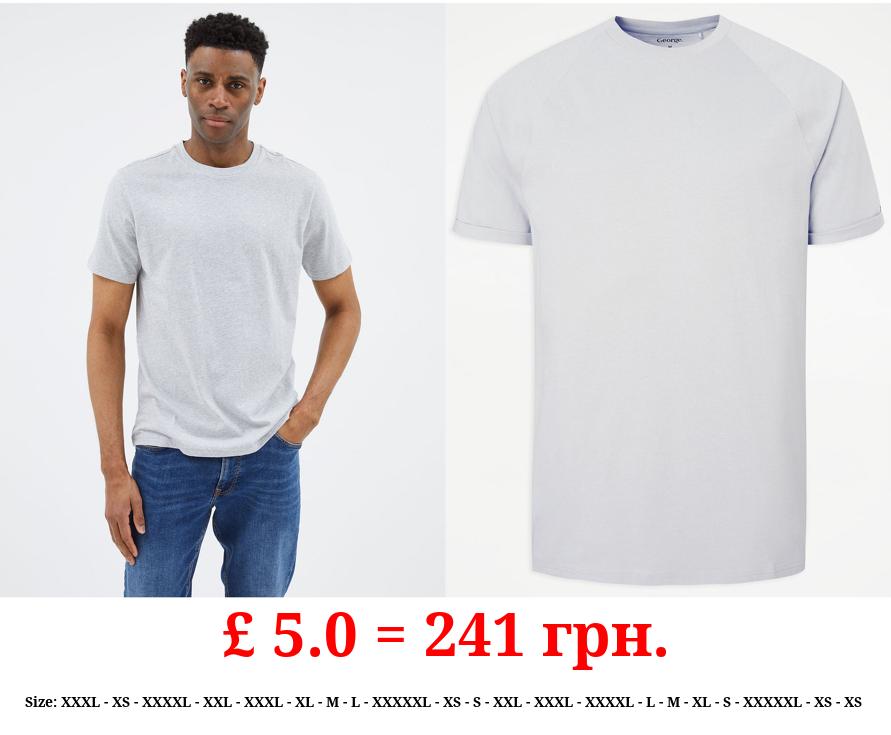 Grey Plain Crew Neck T-shirt