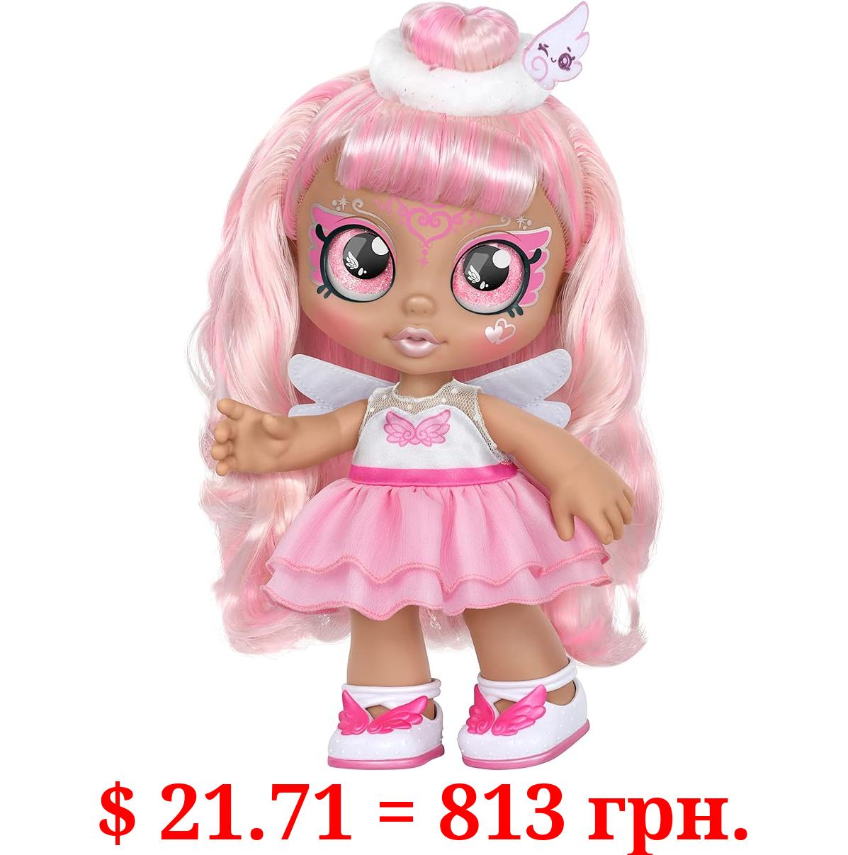 Kindi Kids 50244 Dress Angelina Wings Angel Toddler face Paint Reveal. 1 Doll with Magic Sponge. Big Glittery Eyes, Changeable Clothes and Removable Shoes