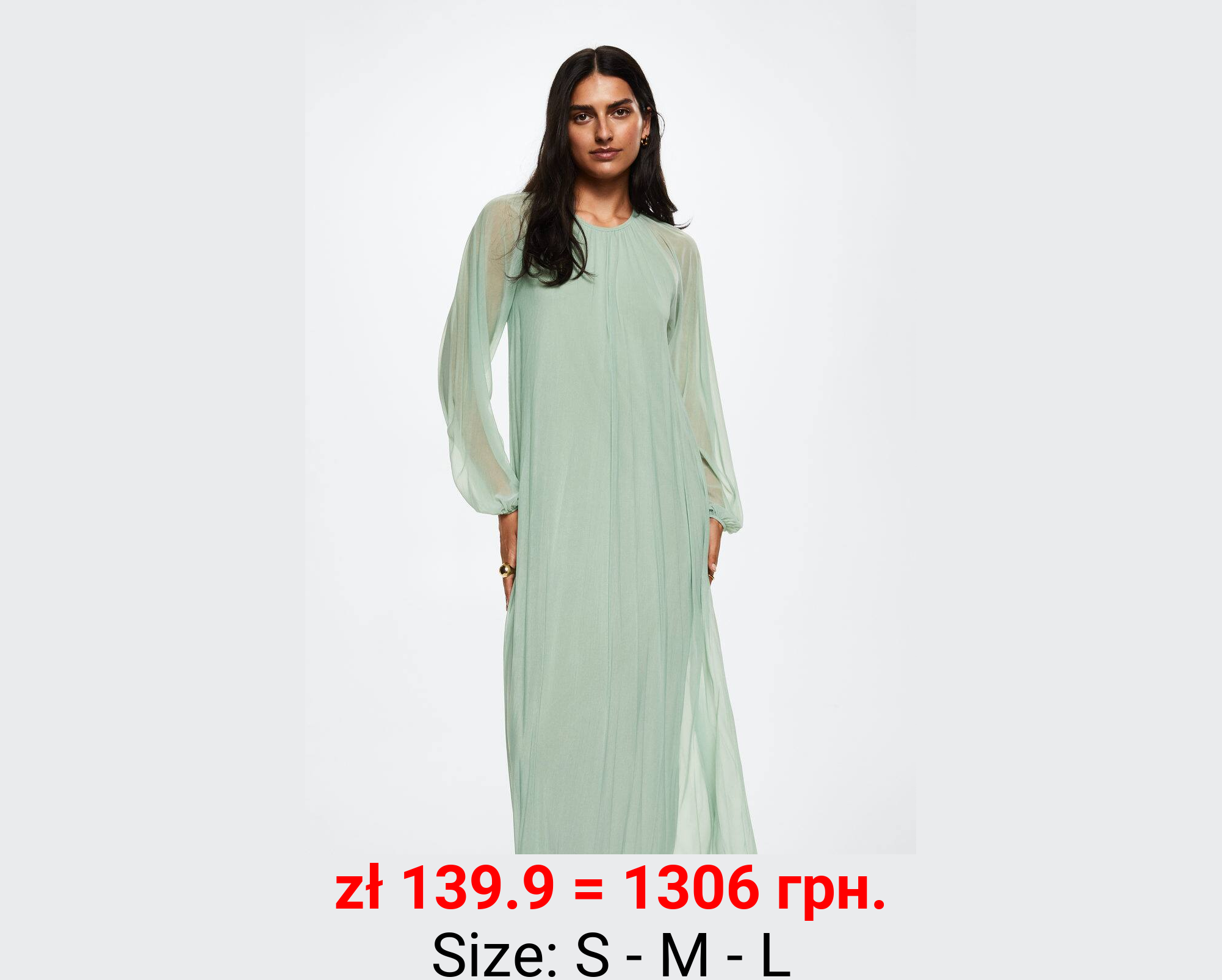 Vestido tejido semitransparente