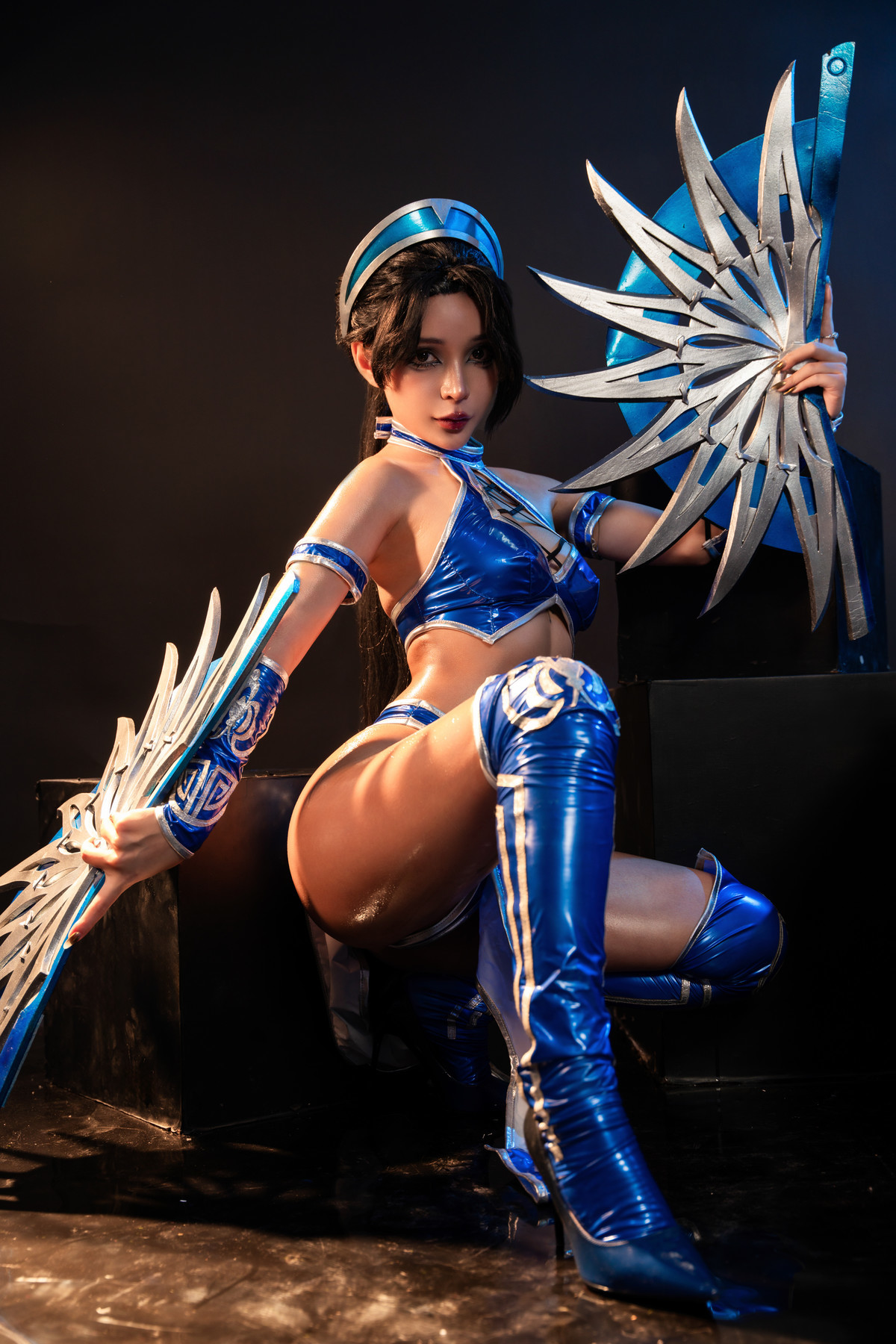 Cosplay Umeko.J Kitana Mortal Kombat Set.02 11