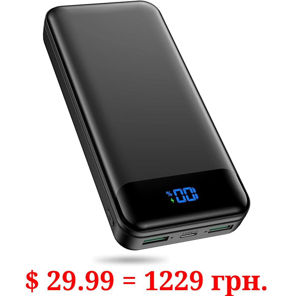 Portable Charger Power Bank 40000mAh Powerbank PD 30W and QC 4.0 Fast Charging External Battery Pack with USB-C LED 3 Outputs & 2 Inputs Portable Charging for iPhone 15 14 13 pro, Samsung