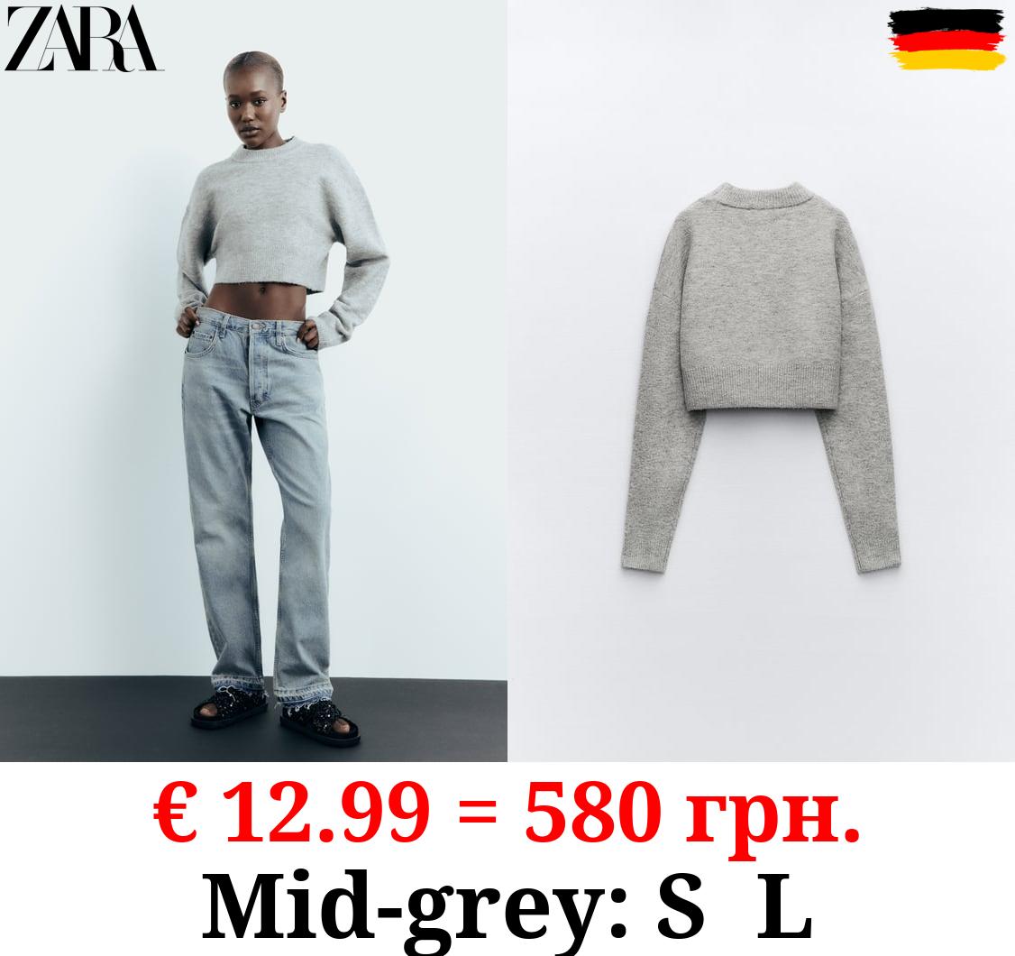 CROPPED KNIT SWEATER