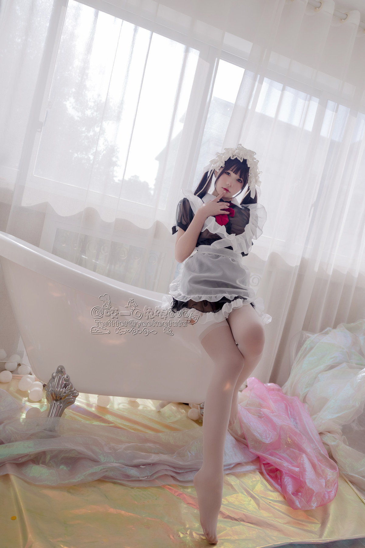Cosplay 黏黏团子兔 黑白女仆 5