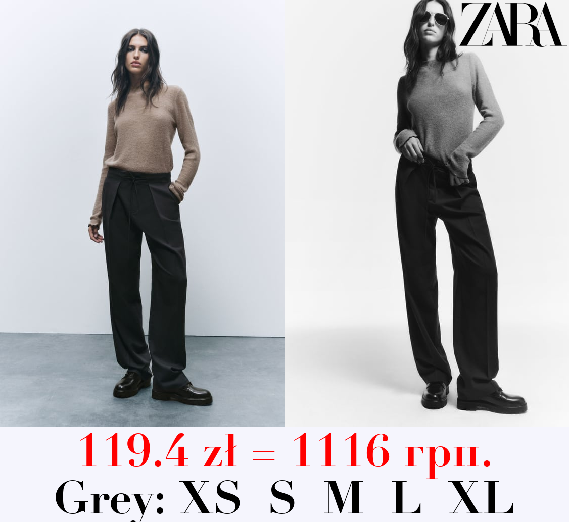 ZW COLLECTION DARTED TROUSERS