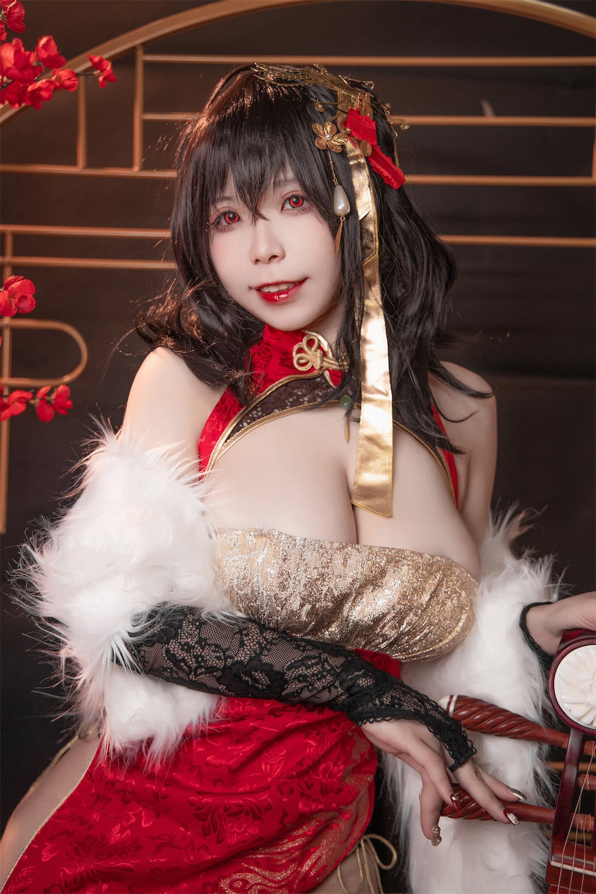 Cosplay 自闭颜球球 无颜小天使wy 碧蓝航线 大凤红旗袍 13