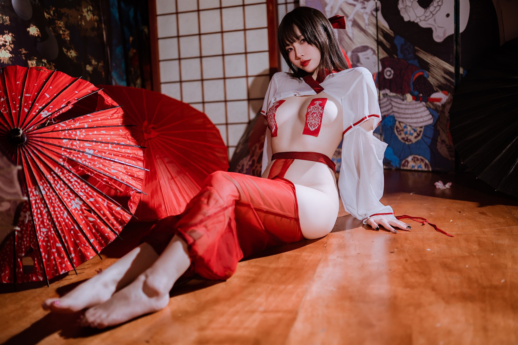 Cosplay 二佐Nisa 私房巫女 14