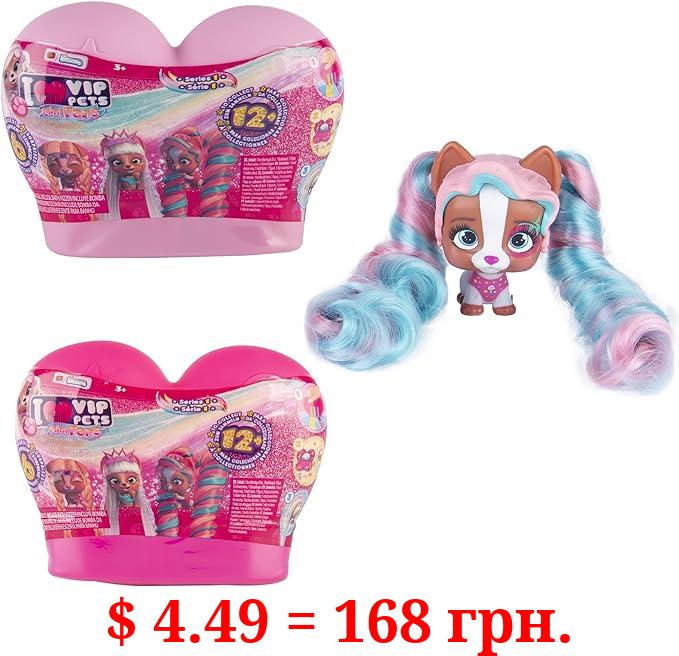 IMC TOYS VIP Pets Mini Fans Series 1 2-Pack - DIP to Reveal 6 Surprises, Pink, 8 inches