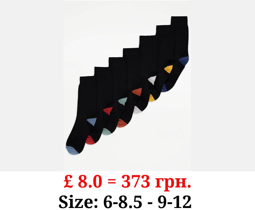 Black Ankle Socks 7 Pack