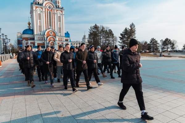 Первая тренировка Парада Победы состоялась в Хабаровске (2023)