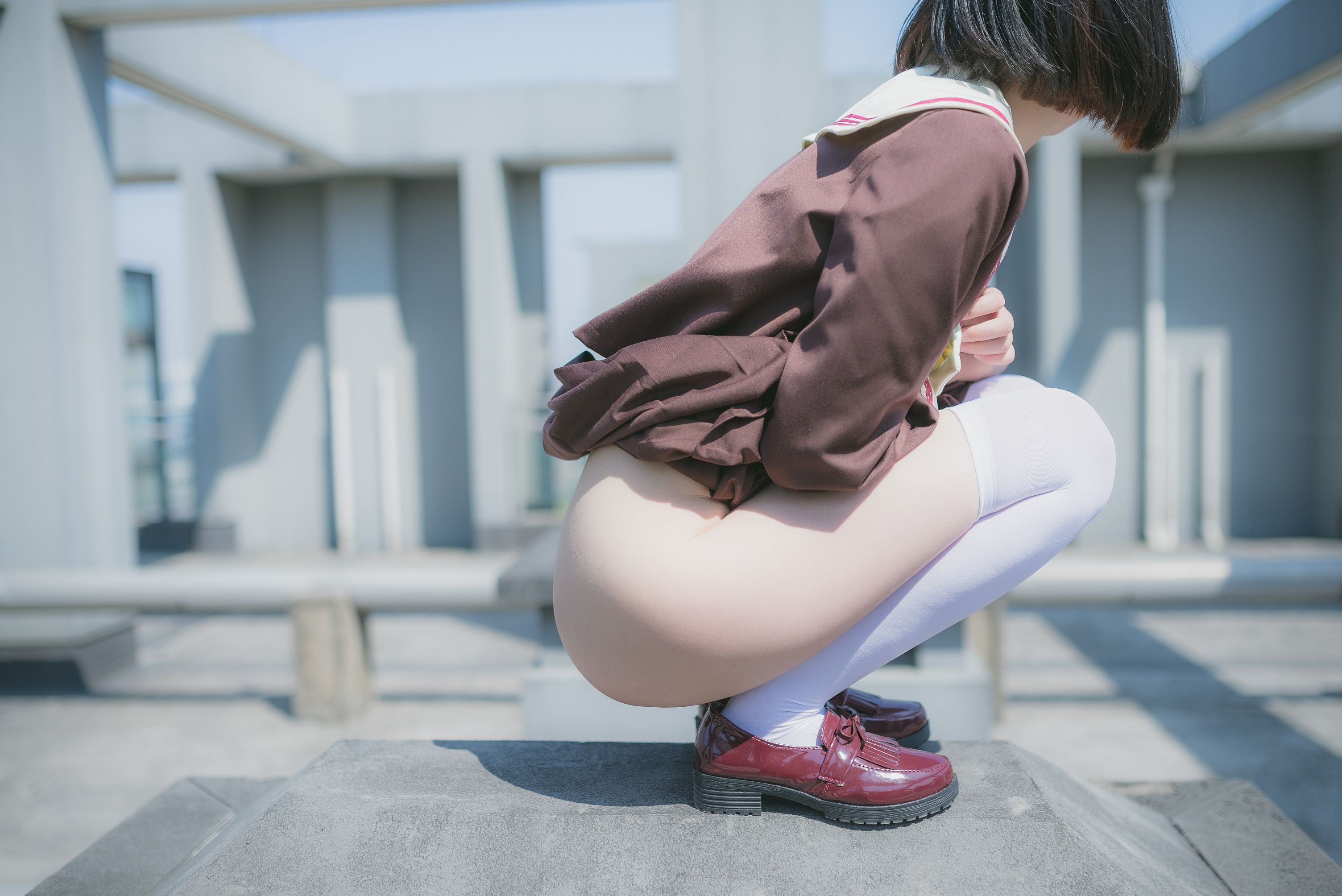 柚木-第05季 天台JK漏出 16.3.28[54P] 21