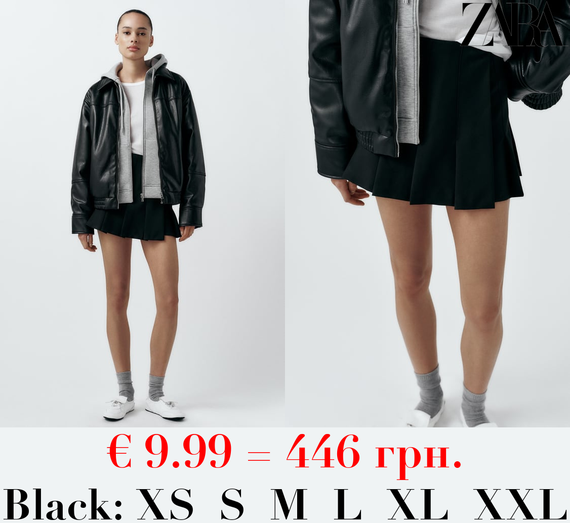 BOX PLEAT MINI SKIRT