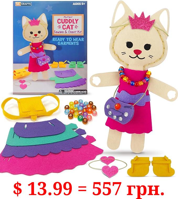 Cat Sewing Arts and Craft Kit for Girls Ages 6-12
