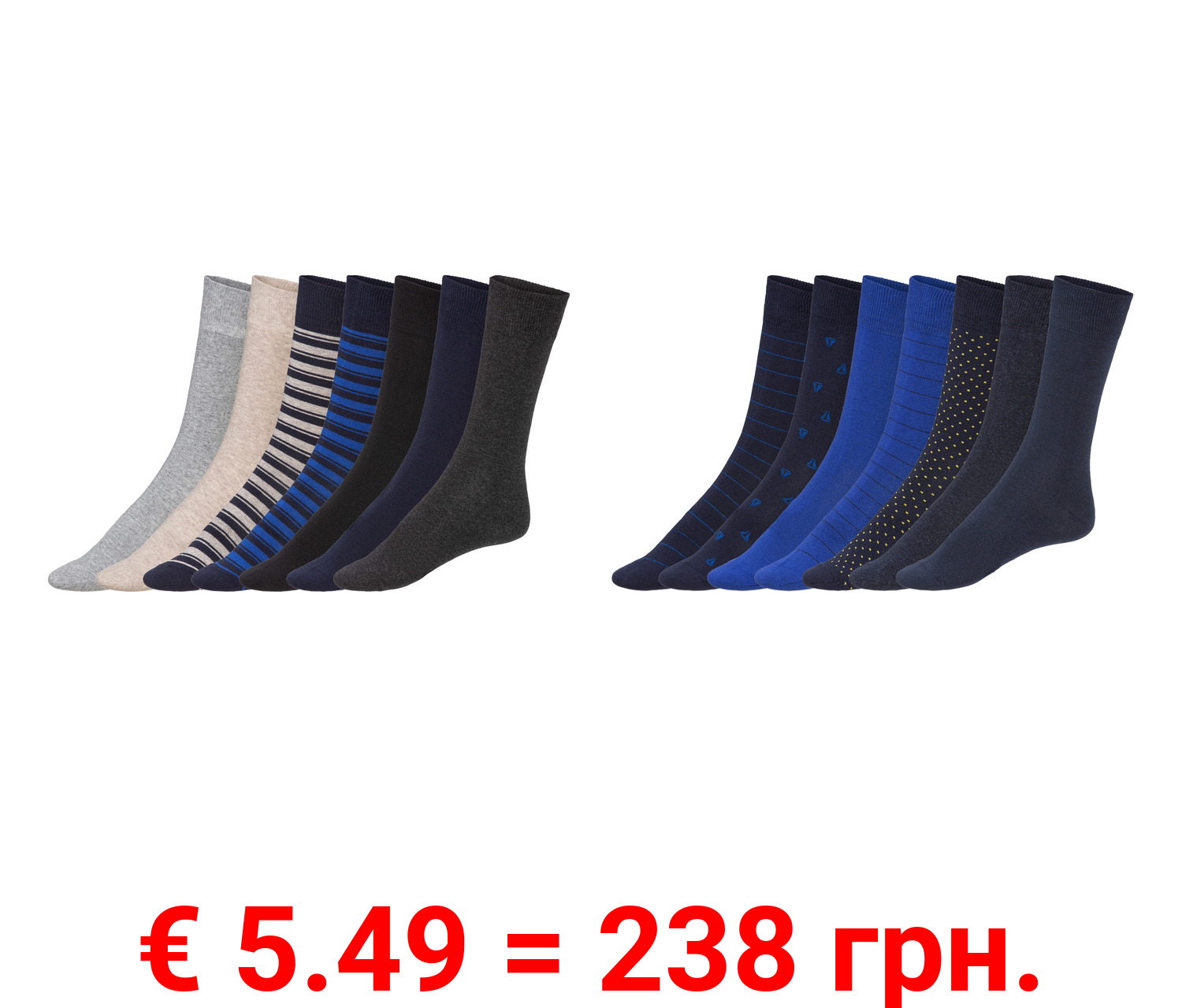 LIVERGY® Herren Socken, 7 Paar, mit Bio-Baumwolle