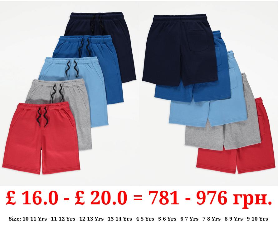 Plain Jersey Shorts 5 Pack