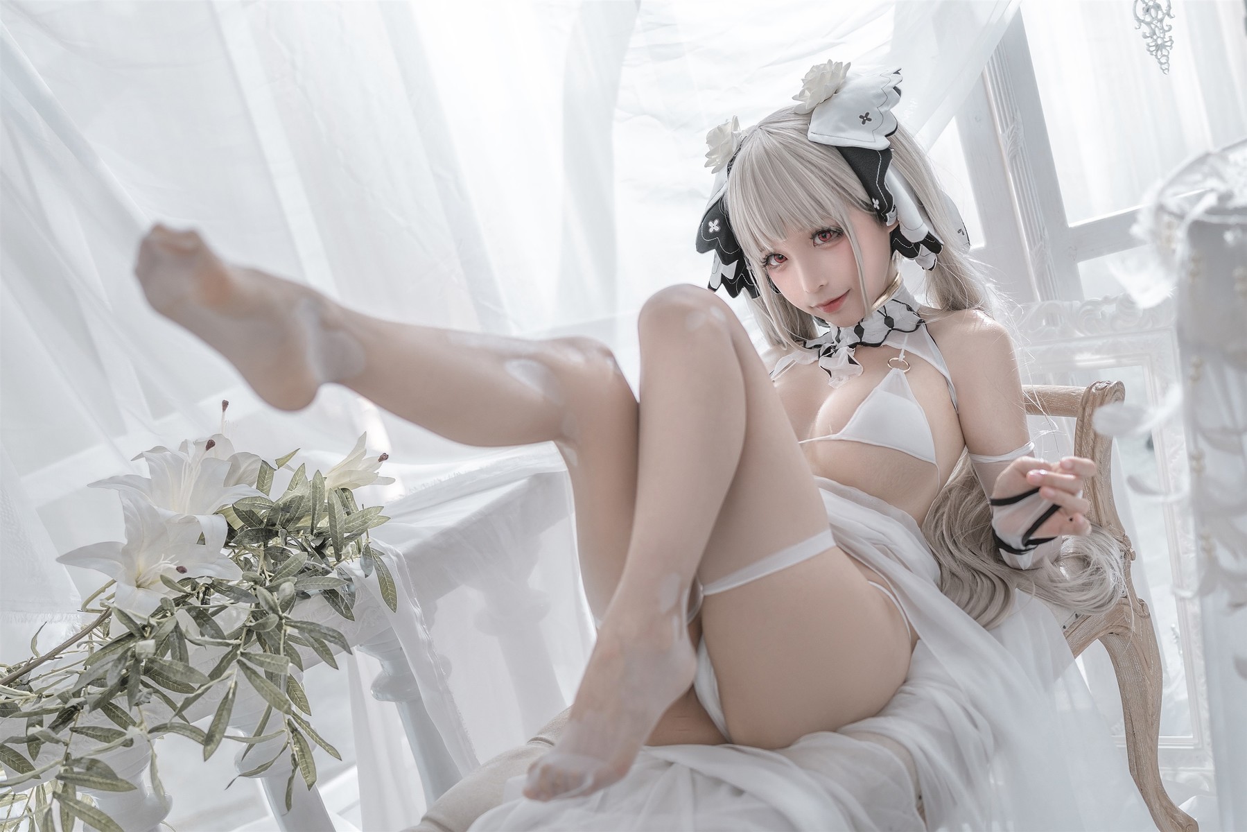 蠢沫沫 Cosplay 可畏婚纱 26